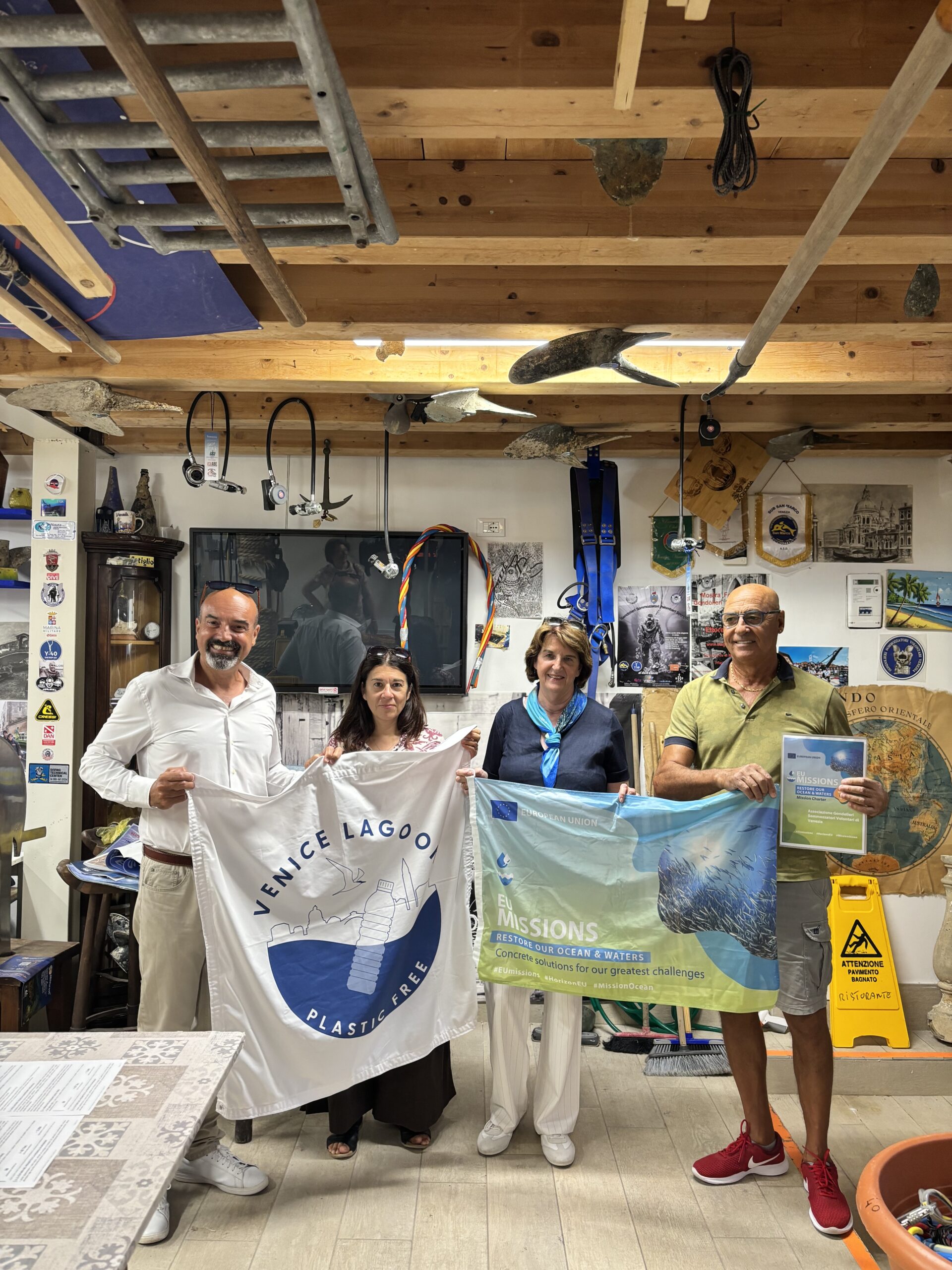 Il gruppo Gondolieri Subacquei di Venezia aderisce alla Carta della Missione dell’UE e alla Comunità di pratica SeaClear per Venezia
